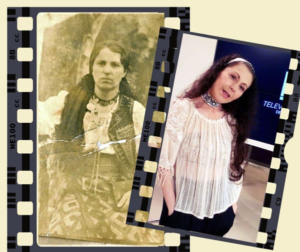  Mamare Zamfira, una dintre puținele fotgrafii cu ea.  IA mea, realizată din marama de nuntă a Zamfirei.